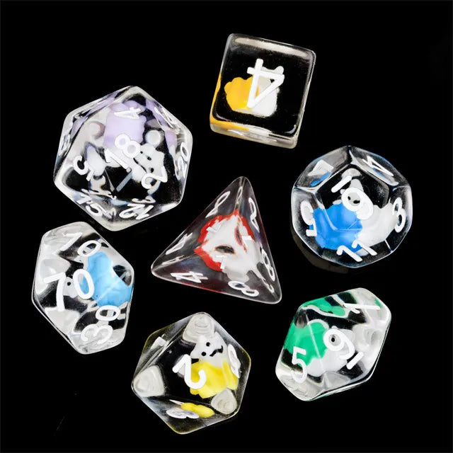 7 Color Snail Resin Dice