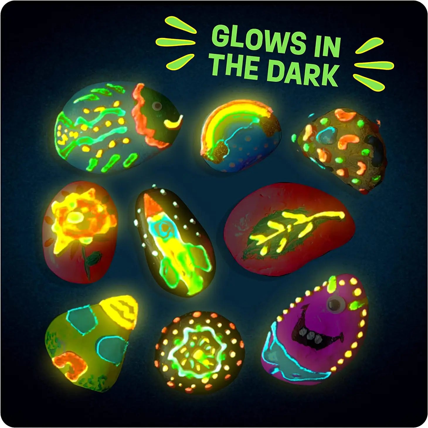 Glow-In-The-Dark Rock Painting Kit
