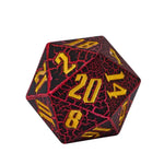 Red & Black Lava Crackle D20 Resin Dice