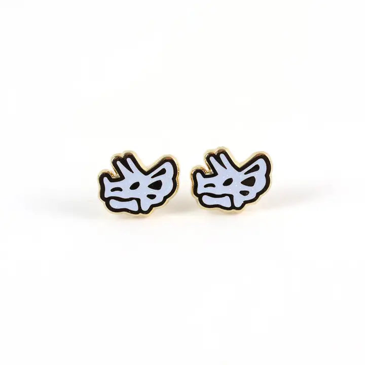 Triceratops Skull Earrings