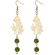 Golden Mushroom Earrings