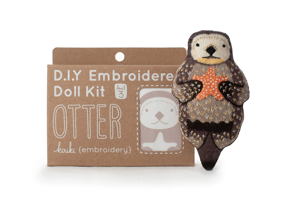 Otter Embroidery Kit