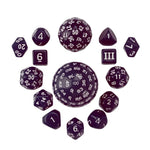 15 Piece Purple Dice Set