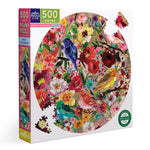 Birds and Blossoms 500 Piece Round Puzzle