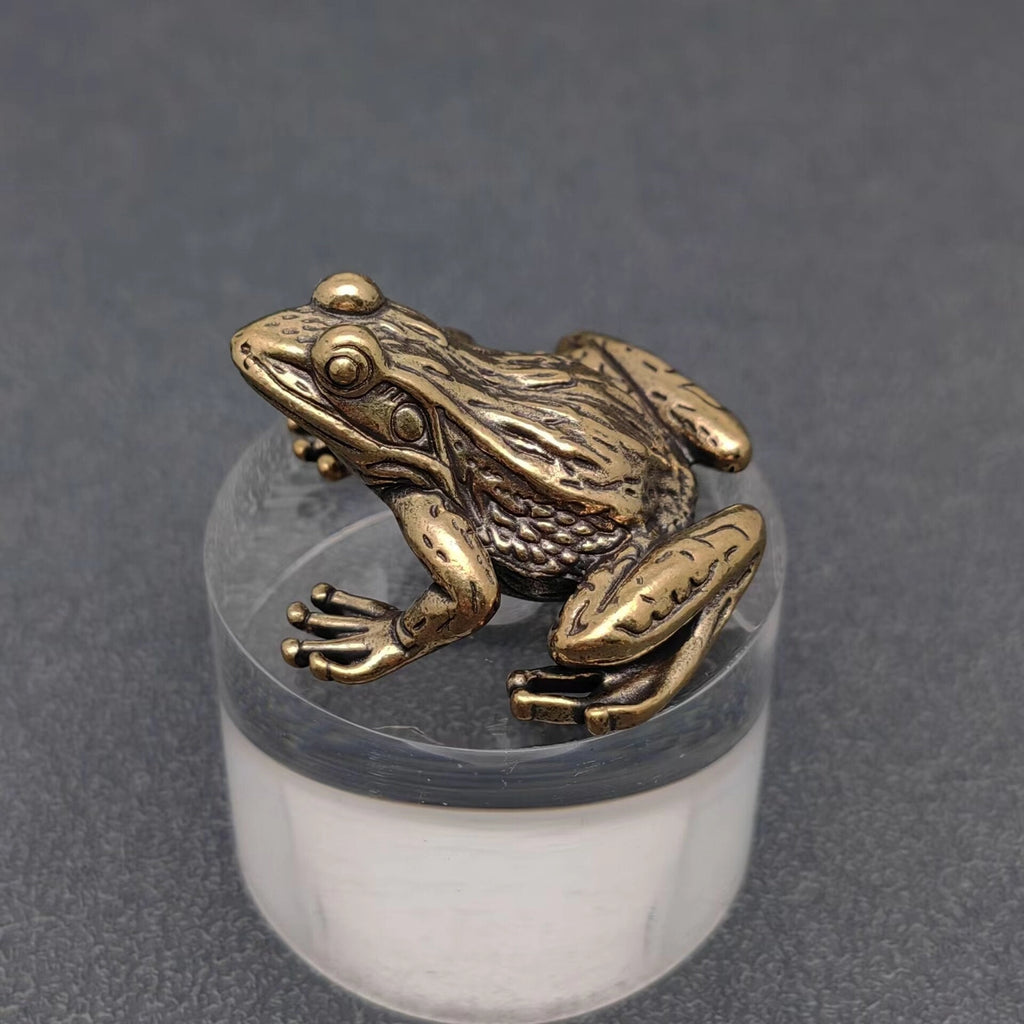 Brass Frog Figurine