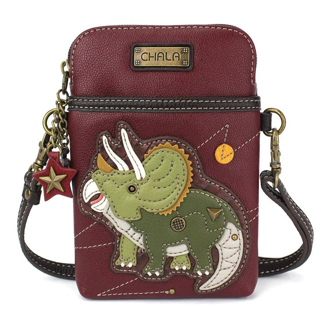 Triceratops Cellphone Crossbody Bag