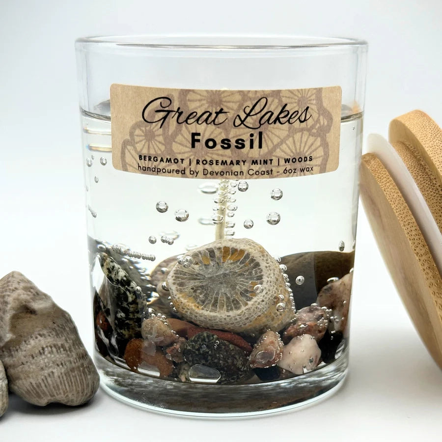 Great Lakes Fossil Gel Candle