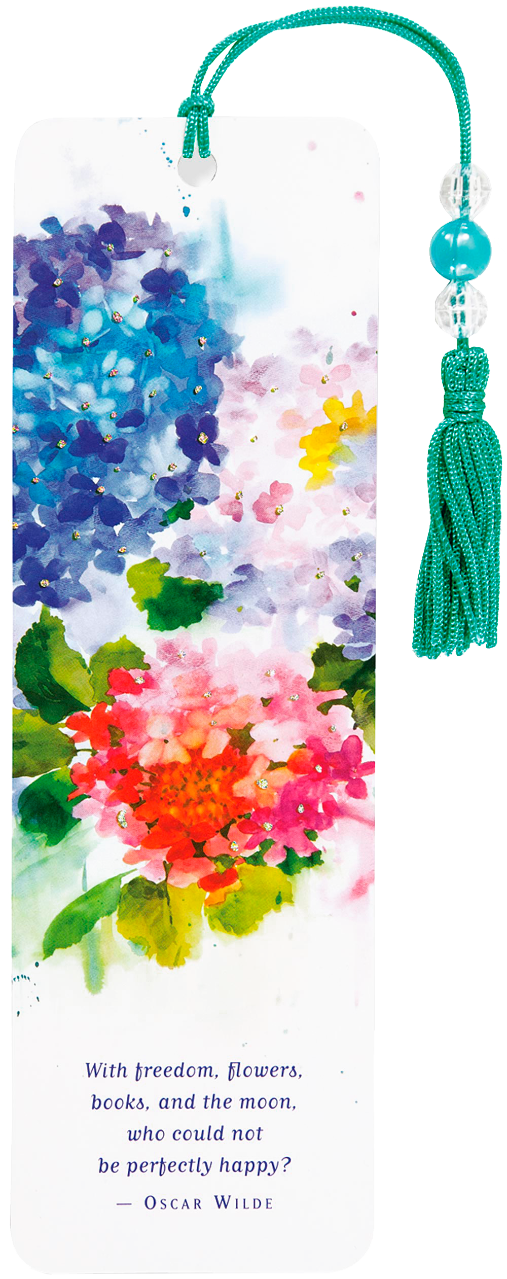 Hydrangeas Beaded Bookmark