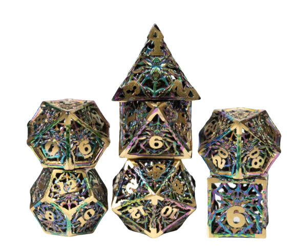 Rainbow Spider Metal Dice