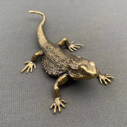 Large Brass Lizard Figurine
