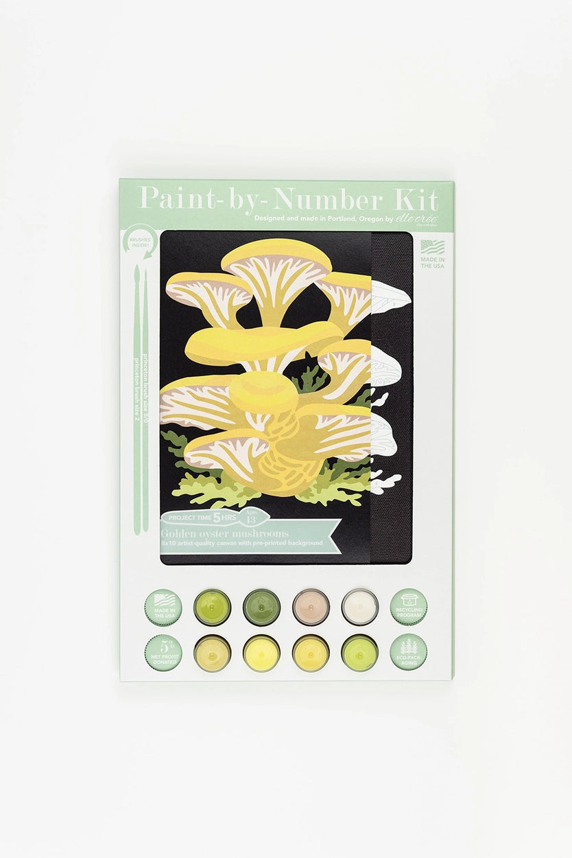 Golden Oyster Mushrooms Paint-by-Number Kit