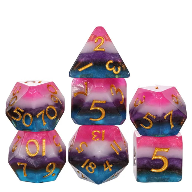 Genderfluid Resin Dice