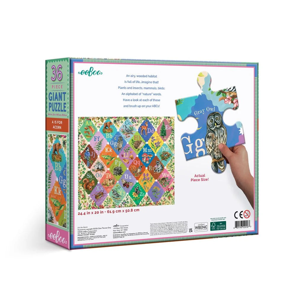 A is for Acorn 36 Piece Giant Puzzle
