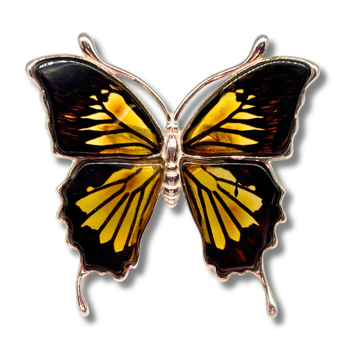 Amber Monarch Butterfly Ring