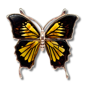 Amber Monarch Butterfly Ring