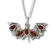 Amber Flying Fox Necklace