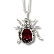 Amber Beetle Necklace