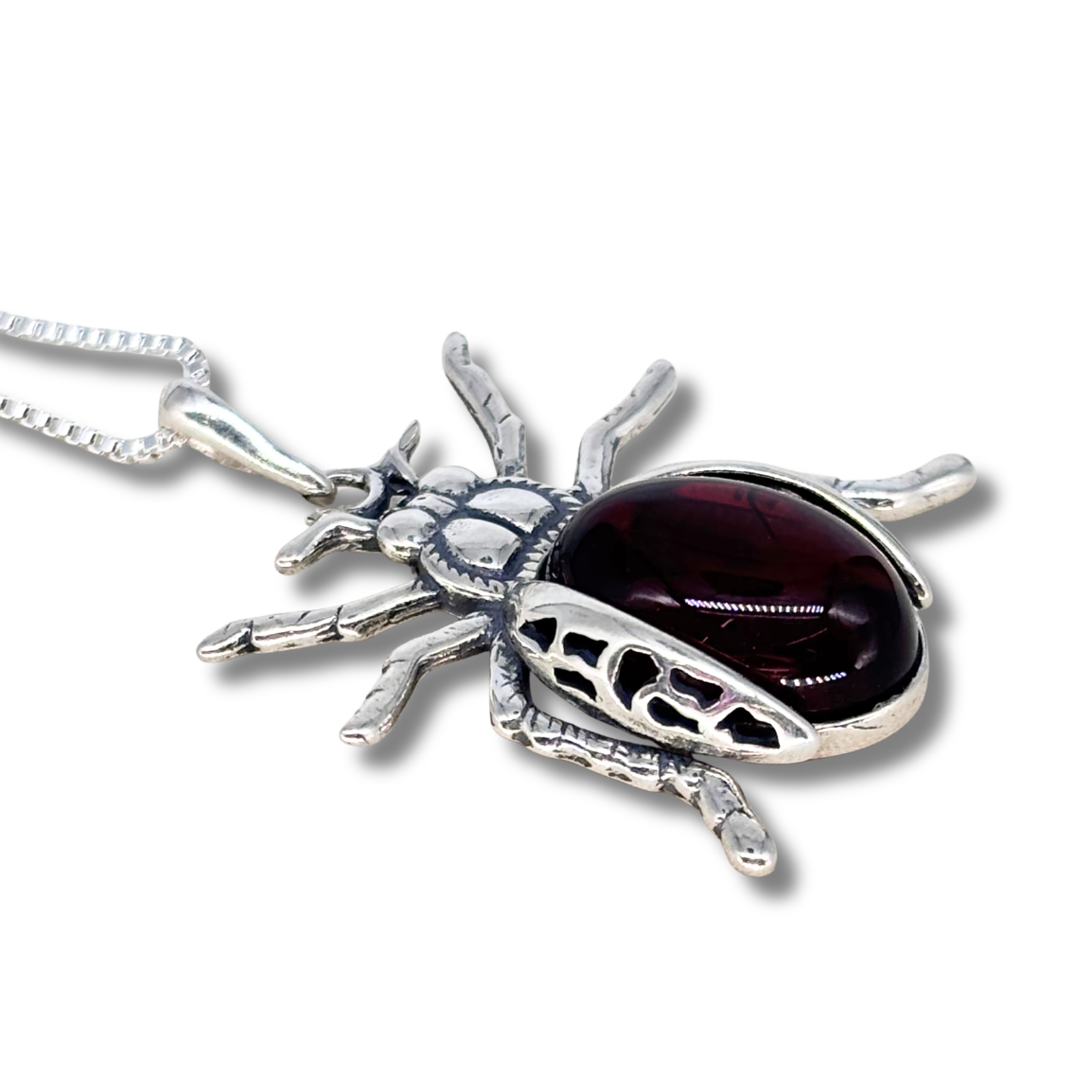 Amber Beetle Necklace