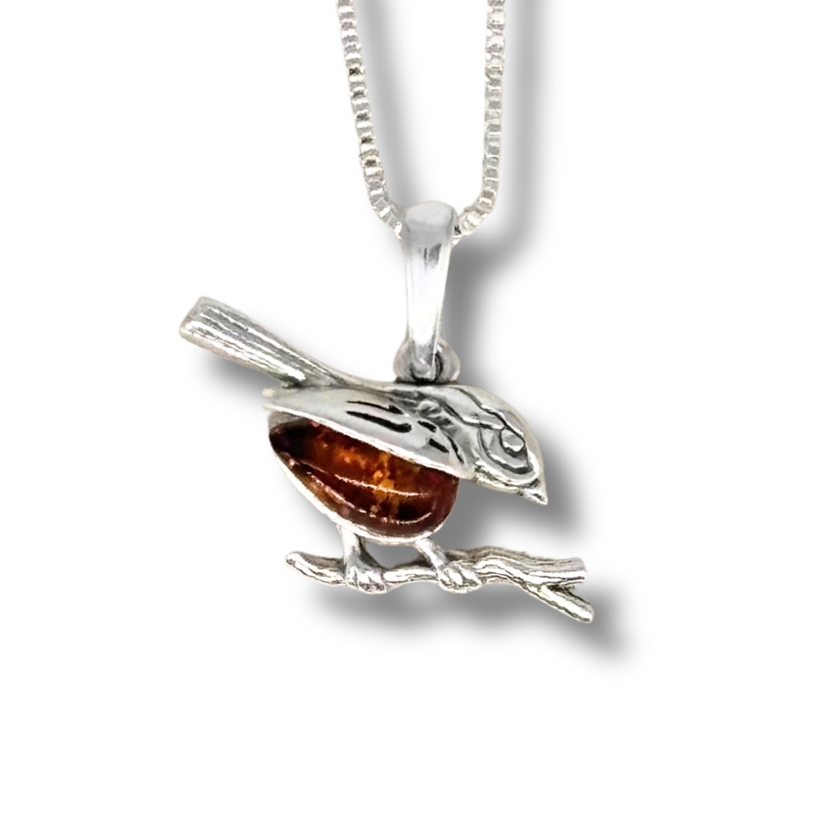 Amber Bird Necklace