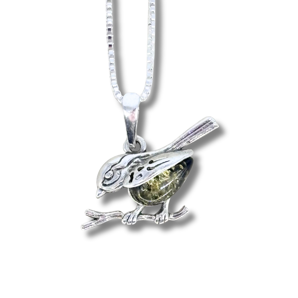 Amber Bird Necklace