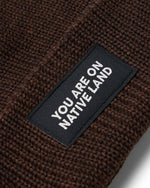 You Are On Native Land Ribbed Beanie
