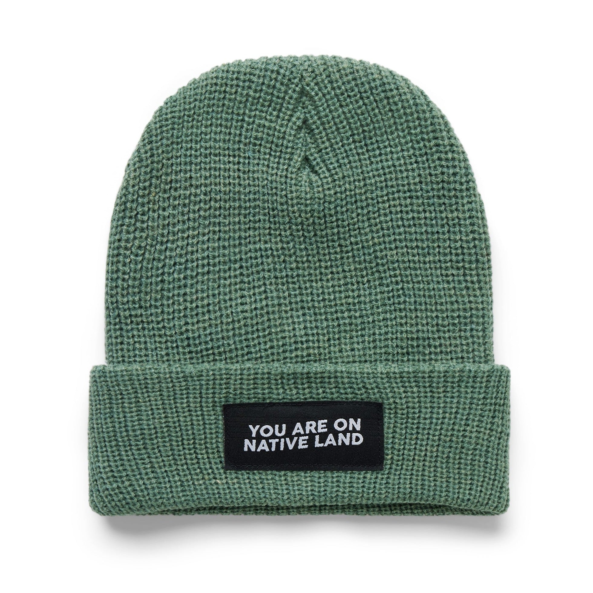 You Are On Native Land Ribbed Beanie