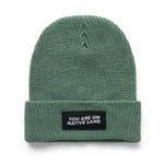 You Are On Native Land Ribbed Beanie