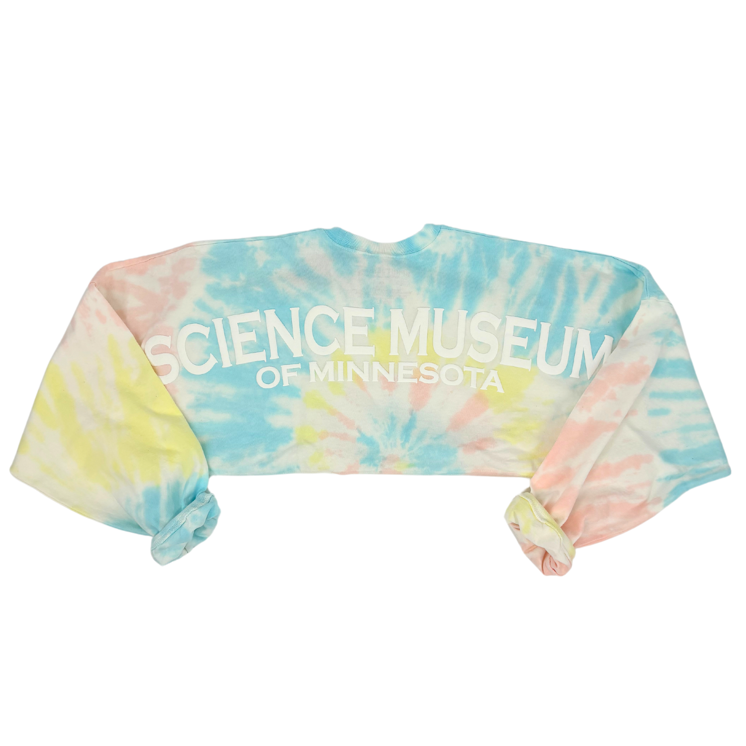 Science Museum of Minnesota Rainbow Spiral Tie-Dye Long-Sleeve Logo Shirt (Youth)