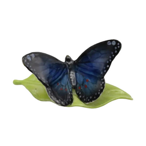 Blue Morpho Butterfly Porcelain Miniature