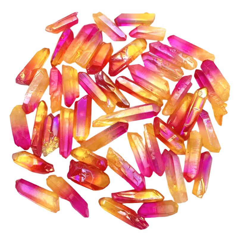 Pink and Yellow Aura Quartz $6.00