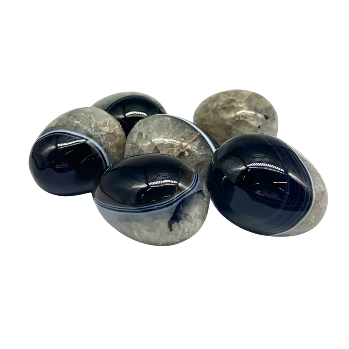 Black Banded Agate Egg $16.99