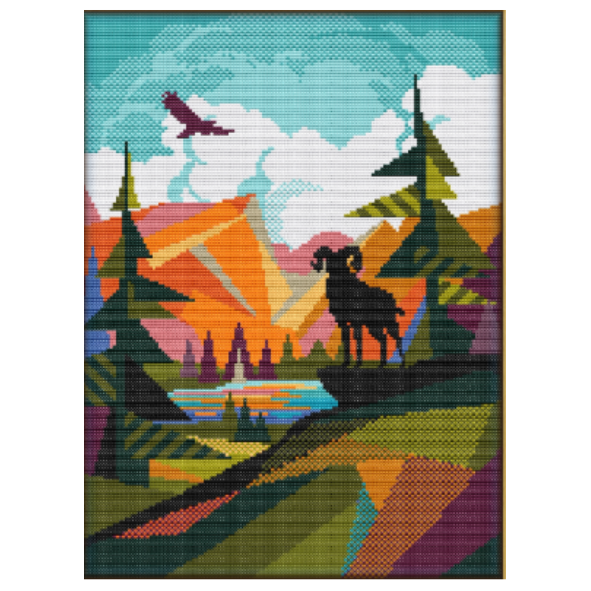 Rocky Mountain National Park Cross Stitch Kit