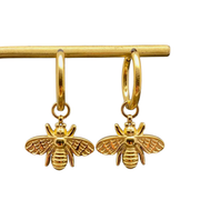 Gold Bee Earrings