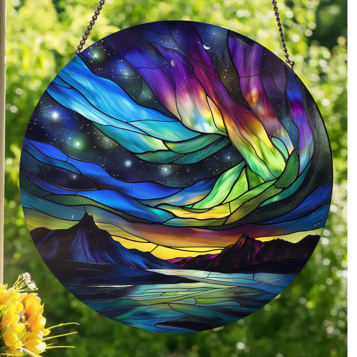 Aurora Borealis 15" Suncatcher