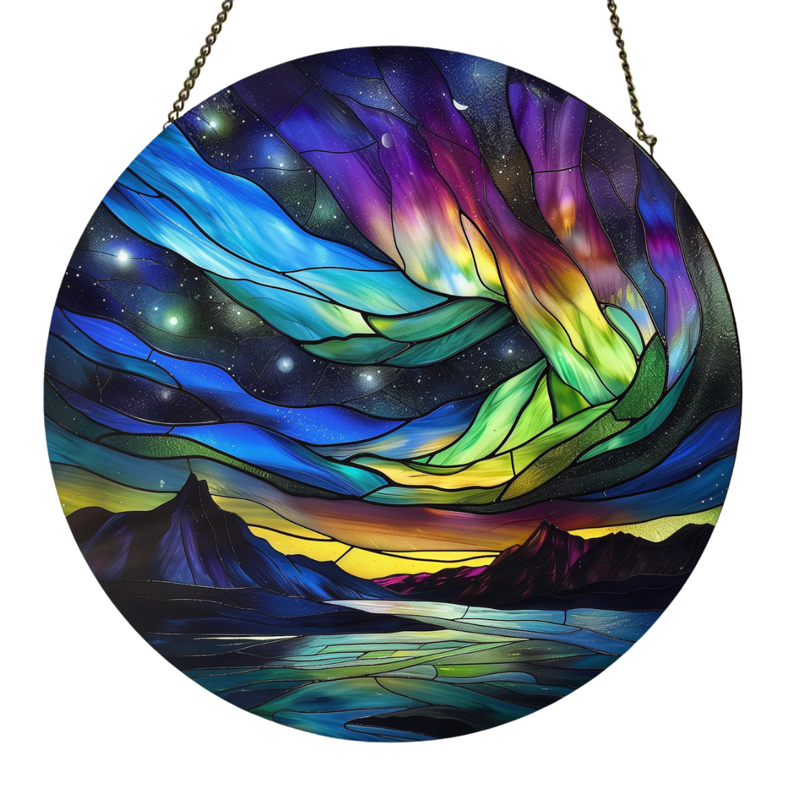 Aurora Borealis 15" Suncatcher
