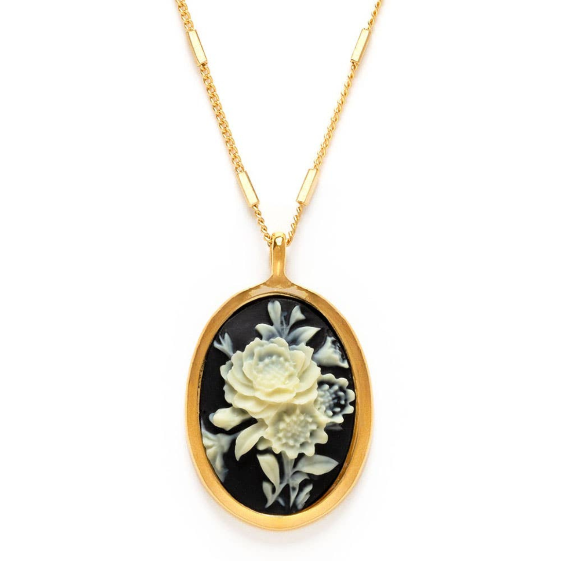 Gothic Rose Vintage Cameo Necklace