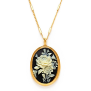 Gothic Rose Vintage Cameo Necklace