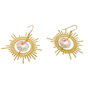 Dazzling Golden Sun Earrings