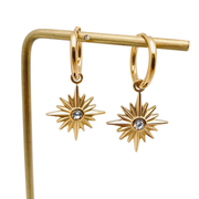 Gold Star Huggie Earrings