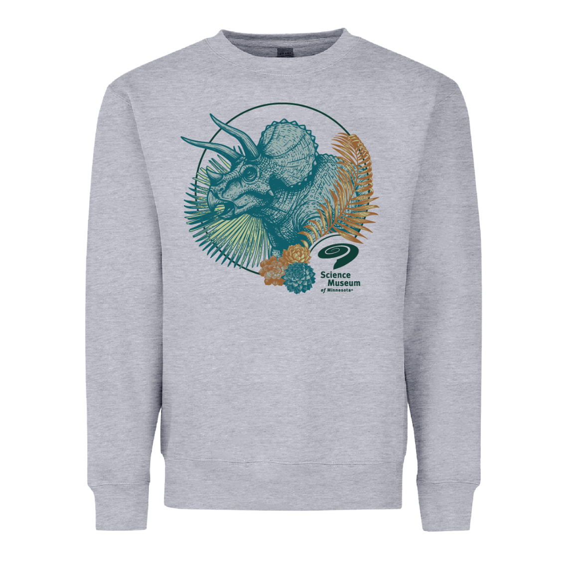 Triceratops Fern Forest Crewneck