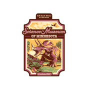 Retro Triceratops Museum Sticker