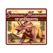 Science Museum of Minnesota Metal Triceratops Sign