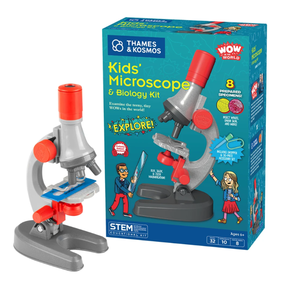 Wow in the World: Kid's Microscope & Biology Kit
