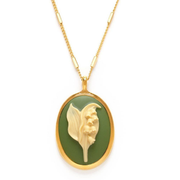 Lily of the Valley Vintage Cameo Necklace