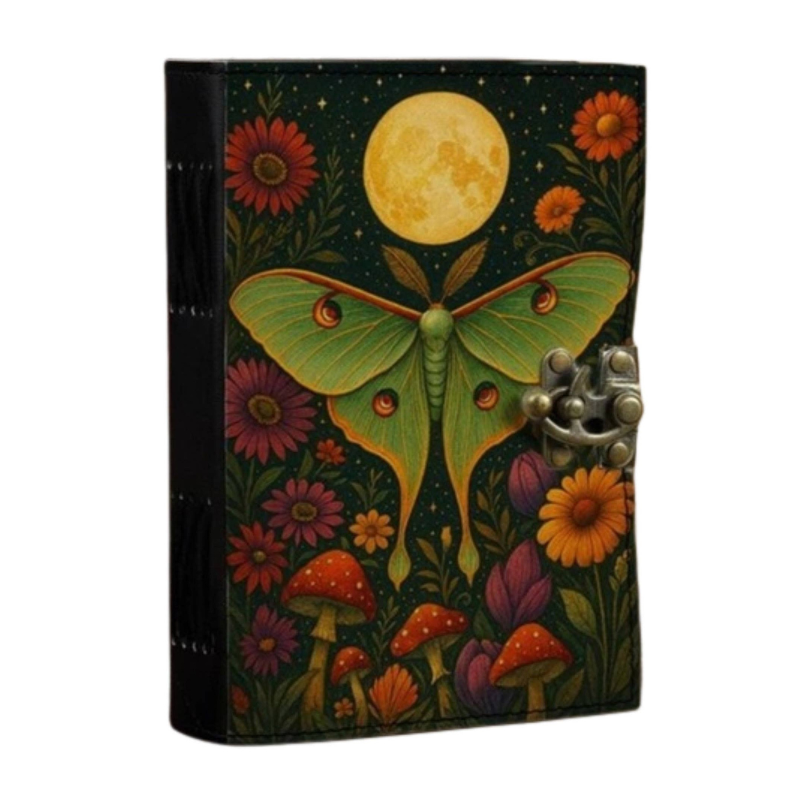Luna Moth & Moon Leather Journal