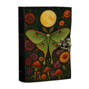 Luna Moth & Moon Leather Journal