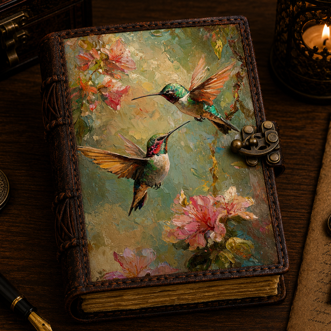 Hummingbird Leather Journal
