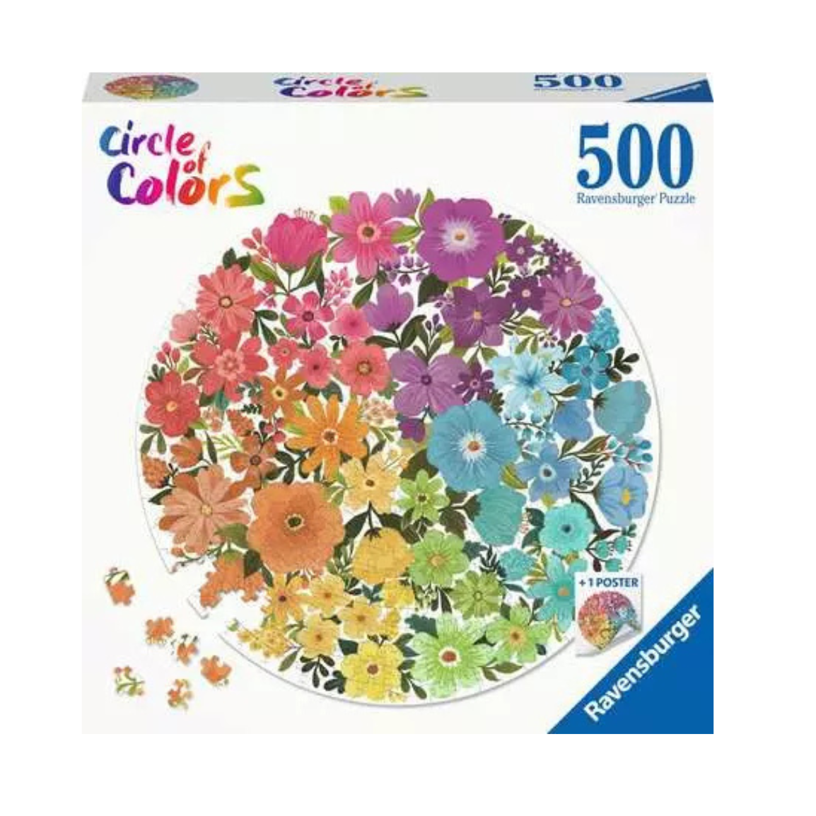 Flowers 500 Piece Round Puzzle