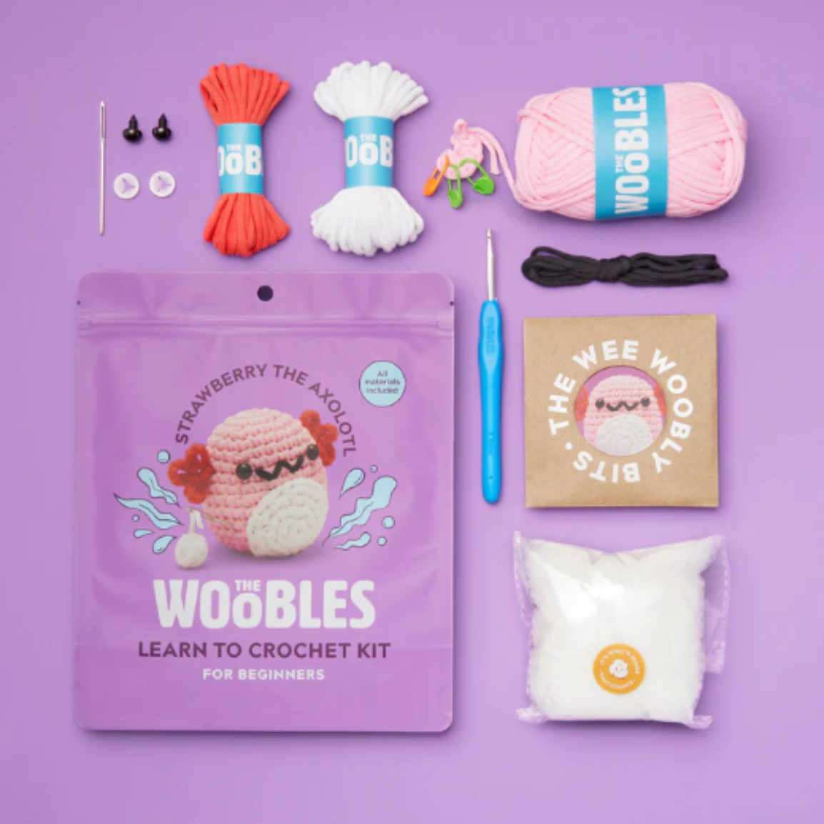 Strawberry the Axolotl Crochet Kit