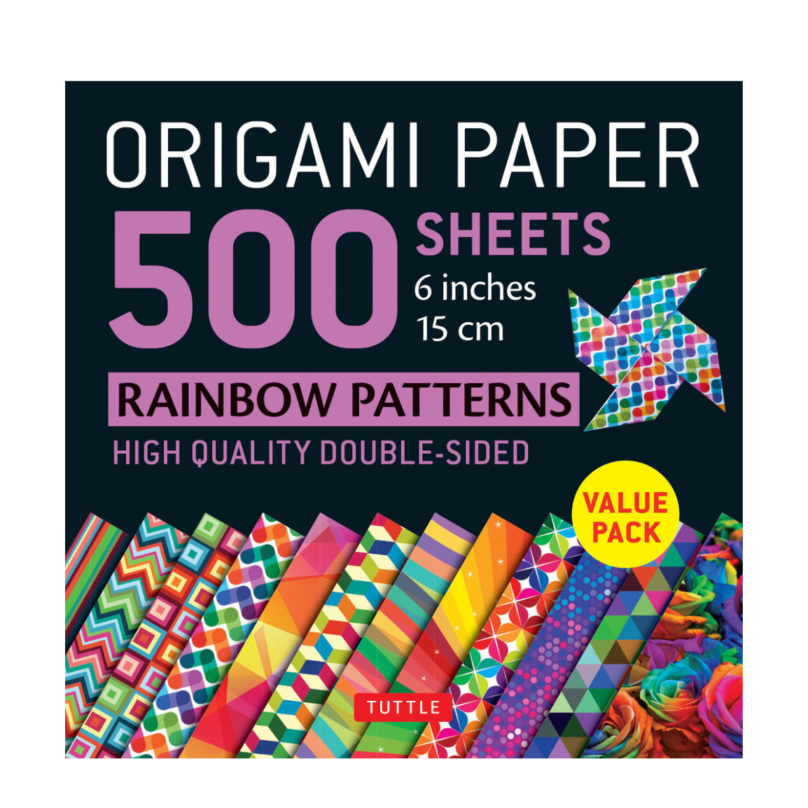 Origami Paper 500 Sheets Rainbow Pattern